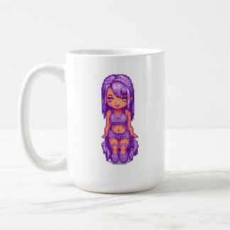 Cute purple girl coffee mug