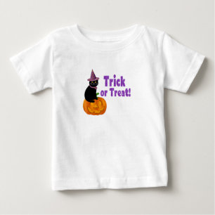 Cute Purple Glitter Trick or Treat Baby T-Shirt
