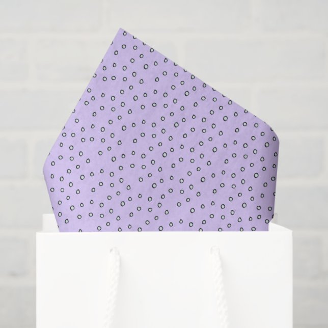 Cute Purple Green Polka Dots Tissue Paper (Gift Bag)