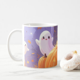 Cute Purple Halloween Boo Coffee Mug