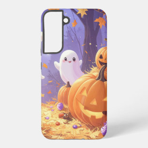 Cute Purple Halloween Boo Samsung Galaxy Case