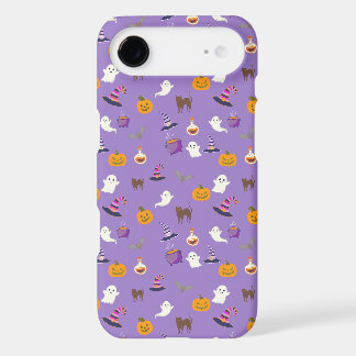 Cute purple Halloween Seamless Pattern - Spooky