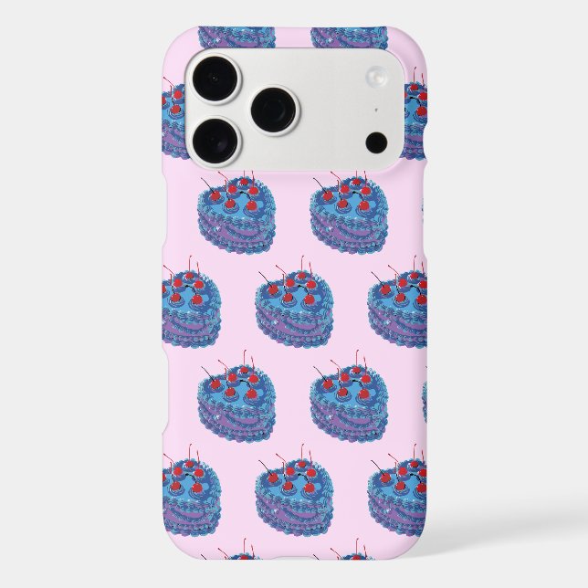 Cute Purple Heart Cake Pattern (Back)