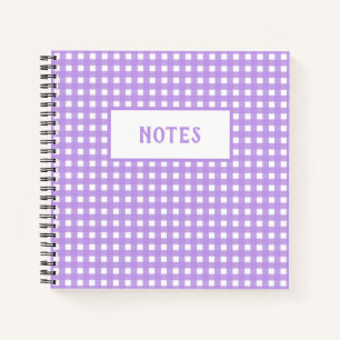 Cute Purple Indigo & White Plaid Everyday Notebook