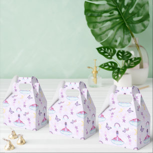 Cute Purple Kids Dinosaur Party Favour Box