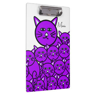 Cute Purple Kitten Cats Clipboard