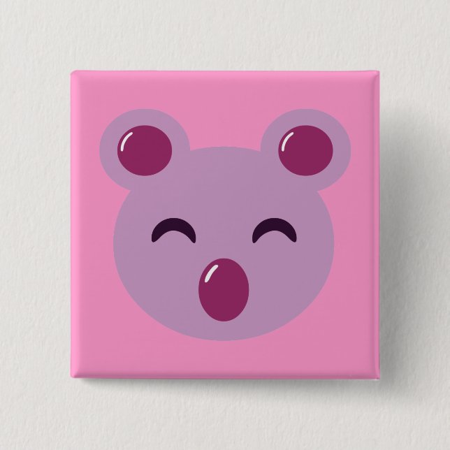 Cute Purple Koala Bear 15 Cm Square Badge (Front)