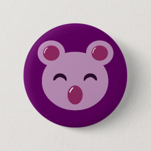 Cute Purple Koala Bear 6 Cm Round Badge