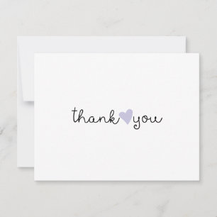 Cute Purple Lavender Heart Thank You