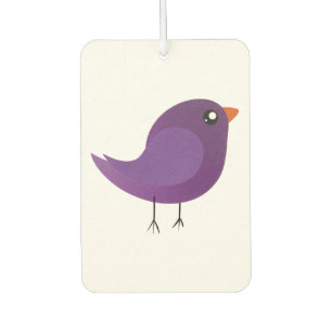Cute Purple Little Bird Illustration Car Air Freshener