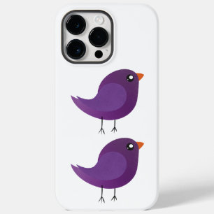 Cute Purple Little Bird Illustration Case-Mate iPhone 14 Pro Max Case