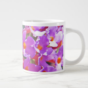 Cute purple little flowers large coffee mug