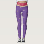 Cute Purple Magenta Gold XOXO Typography Leggings<br><div class="desc">This is a cute "XOXO" typography/ text pattern design. It is in trending purple, magenta, and gold. Perfect for a for a new addition to your stylish clothing and accessories. To customise, you can change the text "XOXO", by typing your own message into the personalise this text box. This will...</div>