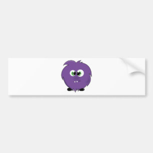 Cute Purple Monster Bumper Sticker