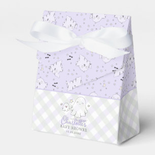 Cute Purple Mum and Baby Ghost Baby Shower Favour Box