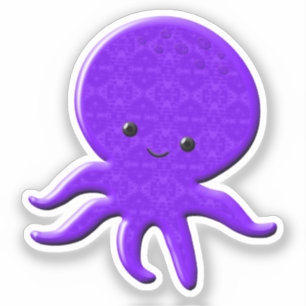 Cute Purple Octopus
