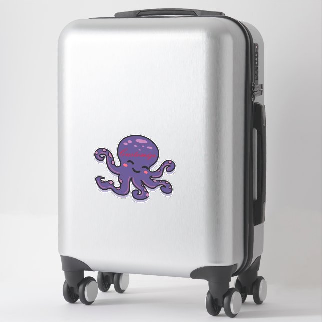 Cute Purple Octopus Thunder_Cove (Suitcase)