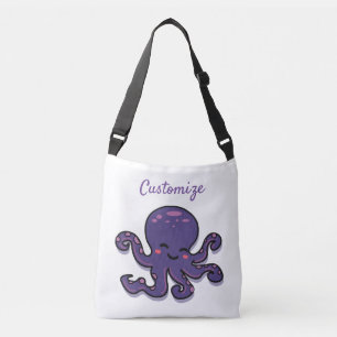 Cute Purple Octopus Thunder_Cove Crossbody Bag