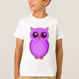 Cute purple owl animation illustration T-Shirt