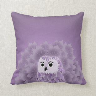 Cute Purple Owl Cushion