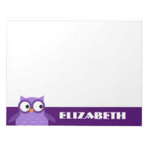 Cute Purple Owl Custom Name For Her A19