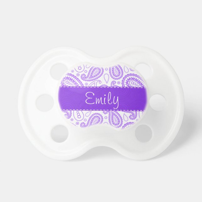 Cute Purple Paisley Dummy (Front)