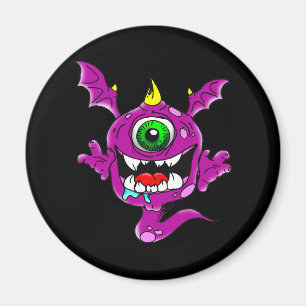 Cute Purple People Eater Monster Magnet