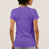 Cute purple pickleball slim fit t shirt for women (Back)
