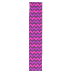 Cute Purple Pink Chevrons Medium Table Runner