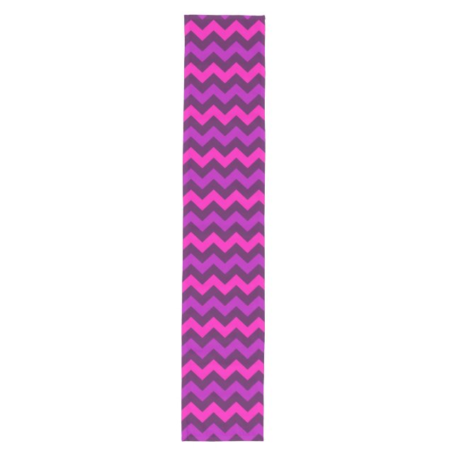 Cute Purple Pink Chevrons Medium Table Runner (Front)