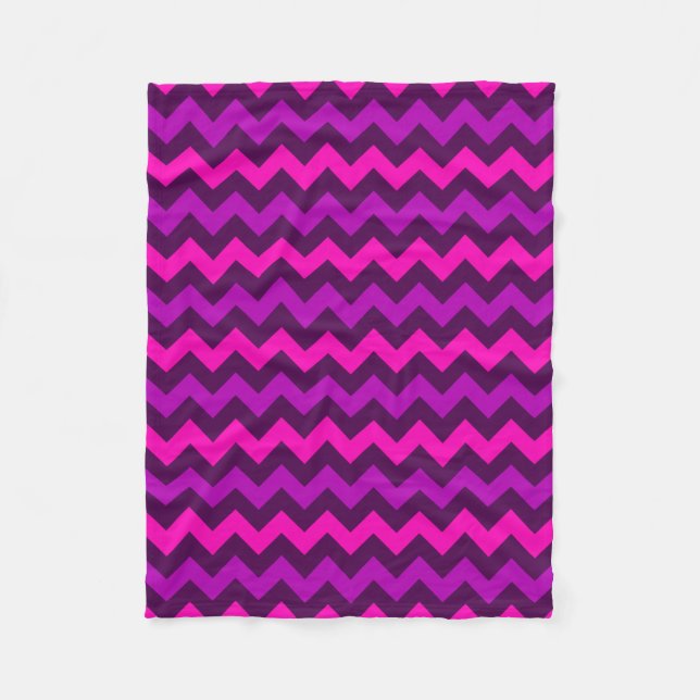 Cute Purple Pink Chevrons Small Fleece Blanket (Front)