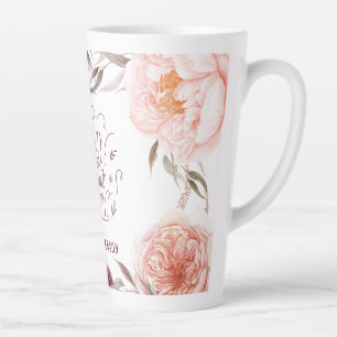 cute purple pink floral elegant teacher  latte mug