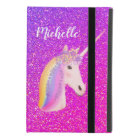 Cute Purple Pink Glitter Unicorn Personalised