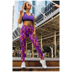 Cute Purple Pink Yoga Leggings