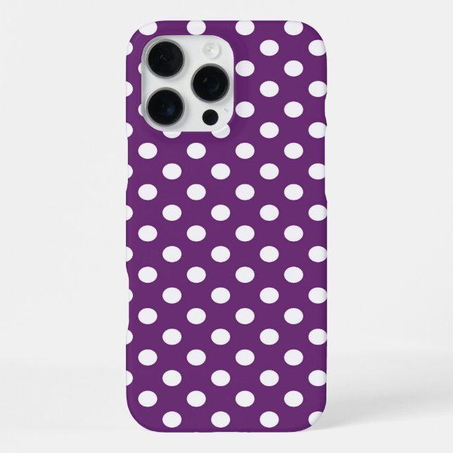 Cute Purple Polka Dots Pattern iPhone Case (Back)