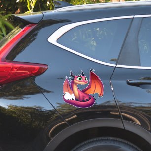Cute purple/red cartoon dragon