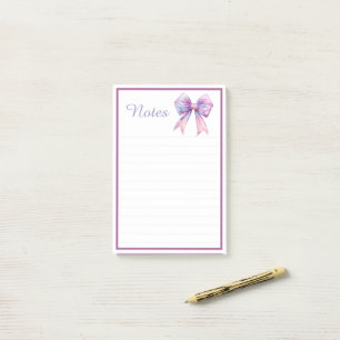 Cute Purple Ribbon Bow Coquette Aesthetic Notes