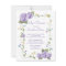 Cute Purple Ribbon Roses Baby Girl Baby Shower