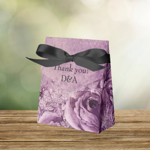 Cute Purple Roses Favour Box