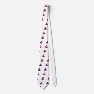 Cute Purple Santa Elephant Tie