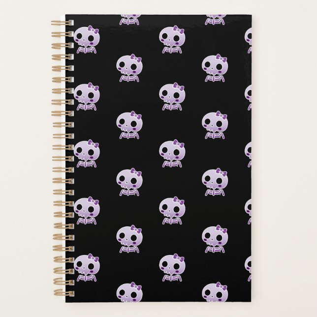 Cute Purple Skull Planner (Front)