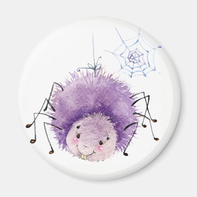 Cute purple spider magnet (Front)