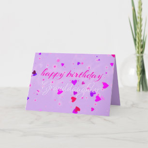  Cute Purple Stars Granddaughter Birthday Card