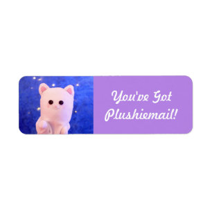 Cute Purple Stylish Personalised Photo Mail Return Address Label