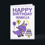 Cute Purple T-Rex Dino Granddaughter 1st Birthday Card<br><div class="desc">Cute Purple T-Rex Dino Granddaughter 1st Birthday, this design is for anyone looking for something nice for a little girl on her 1st birthday. If you're looking for 1st birthday invitations, especially for your granddaughter, this one is perfectly what you need. The design features a cute dinosaur wearing a bow...</div>
