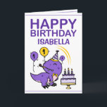 Cute Purple T-Rex Dino Granddaughter 1st Birthday Card<br><div class="desc">Cute Purple T-Rex Dino Granddaughter 1st Birthday, this design is for anyone looking for something nice for a little girl on her 1st birthday. If you're looking for 1st birthday invitations, especially for your granddaughter, this one is perfectly what you need. The design features a cute dinosaur wearing a bow...</div>