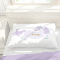 Cute Purple Unicorn Personalised Girl's