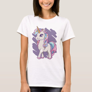 Cute Purple Unicorn T-Shirt