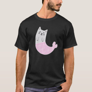 Cute Purrmaid Cat Kitten Mermaid Fun Women Kids T-Shirt