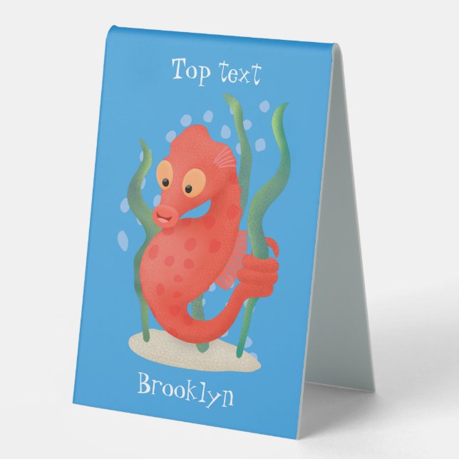 Cute pygmy seahorse cartoon (Front)